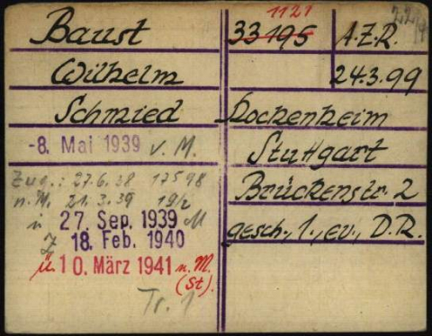 Schreibstubenkarte Dachau Baust