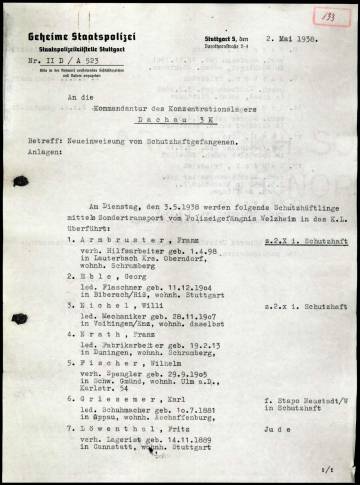 Gestapo 2.5.1938
