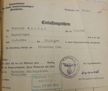 Entlassungsschein StAF F 1961/584